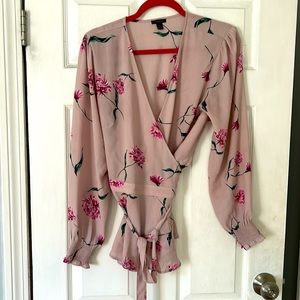 Ann Taylor Factory peplum/wrap blouse